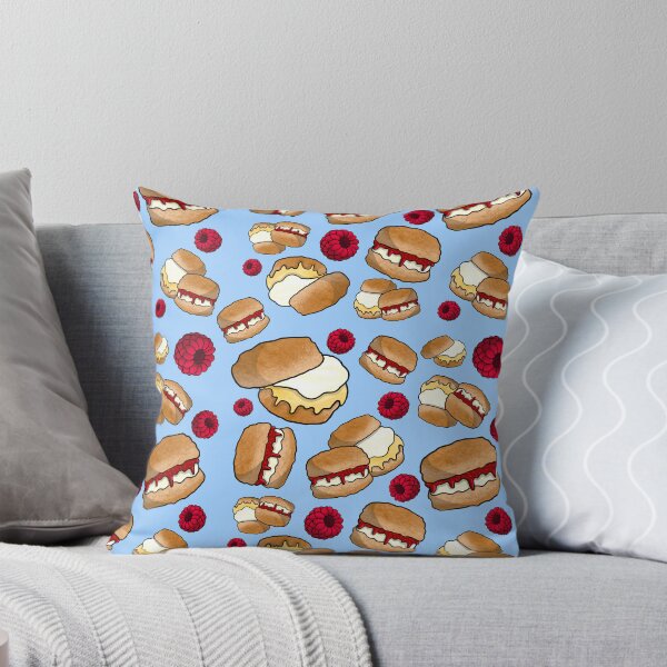 Item preview, Scones Pattern (Light Blue) designed and sold by honeybeepaper.