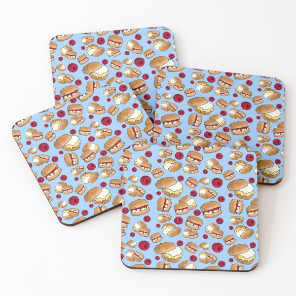 Item preview, Scones Pattern (Light Blue) designed and sold by honeybeepaper.