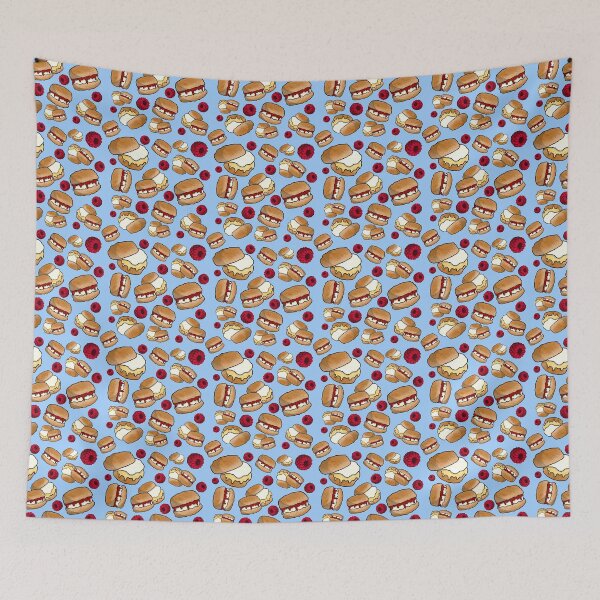 Item preview, Patrón de bollos (azul claro) designed and sold by honeybeepaper.