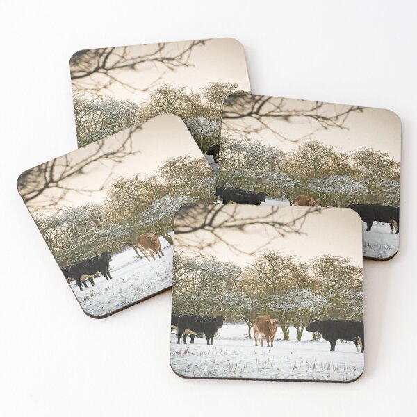 Item preview, Rural winter scene: Cows in the snow. designed and sold by bailey-cooper.