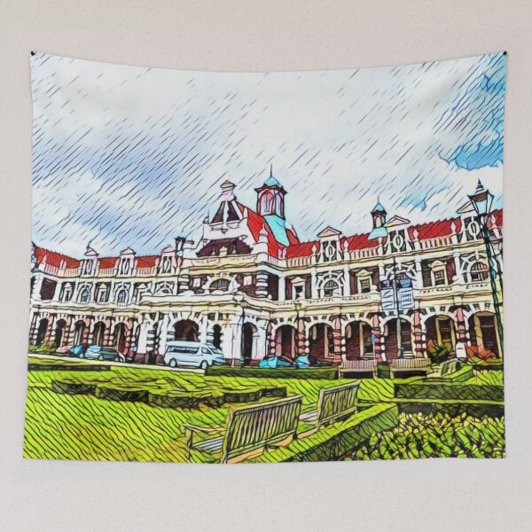 Item preview, A Pop Art Travel Print of Dunedin - New Zealand designed and sold by StudioRedKoala.