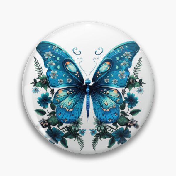 Artikelvorschau, Blauer Schmetterling Aquarell Clipart entworfen und verkauft von RadekArt.