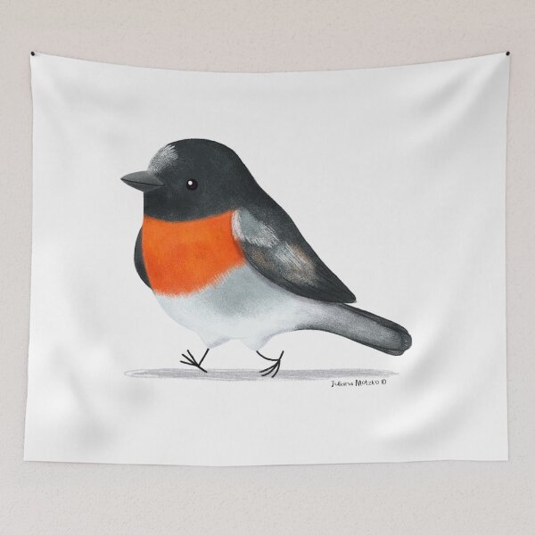Item preview, Scarlet Robin Bird designed and sold by julianamotzko.