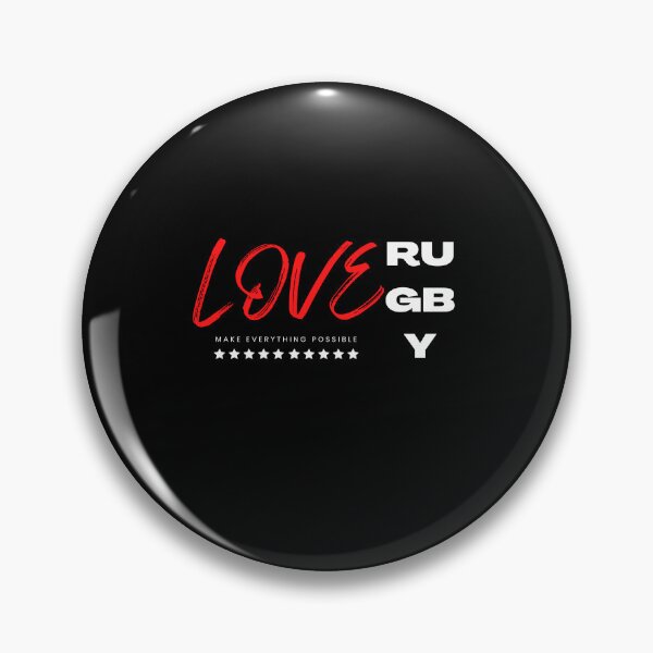 Aperçu de l'œuvre Love rugby red, make everything possible créée et vendue par Grafixfun.