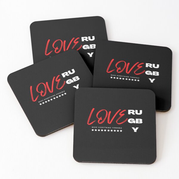 Aperçu de l'œuvre Love rugby red, make everything possible créée et vendue par Grafixfun.