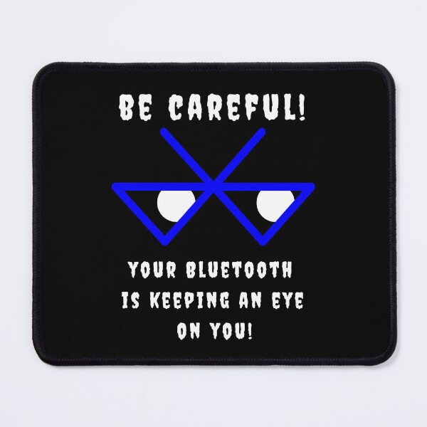 Item preview, Bluetooth - blue symbol and white letters on a black background designed and sold by SplashTastic.