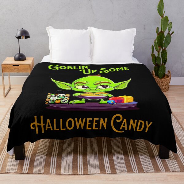 Aperçu de l'œuvre Goblin prépare des bonbons d'Halloween créée et vendue par 5PointsDigital.