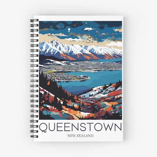 Item preview, A Pop Art Travel Print of Queenstown - New Zealand designed and sold by StudioRedKoala.