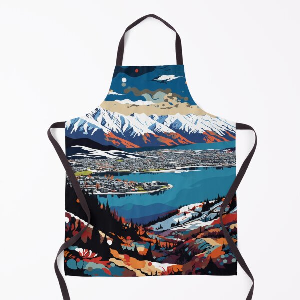 Item preview, A Pop Art Travel Print of Queenstown - New Zealand designed and sold by StudioRedKoala.
