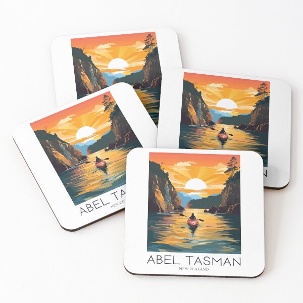 Item preview, A Pop Art Travel Print of Abel Tasman National Park - New Zealand designed and sold by StudioRedKoala.
