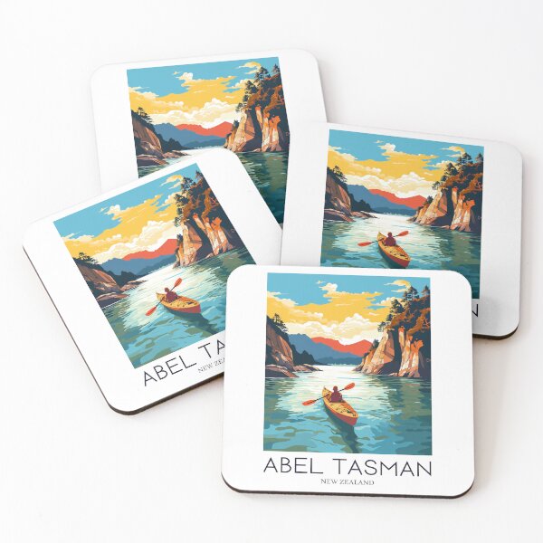 Item preview, A Pop Art Travel Print of Abel Tasman National Park - New Zealand designed and sold by StudioRedKoala.