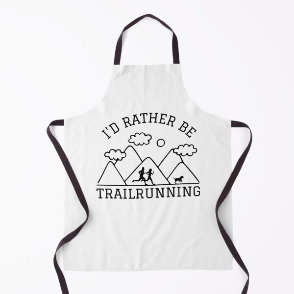 Item preview, Id rather be trail running mountains and runners with a dog designed and sold by wejollydigitals.