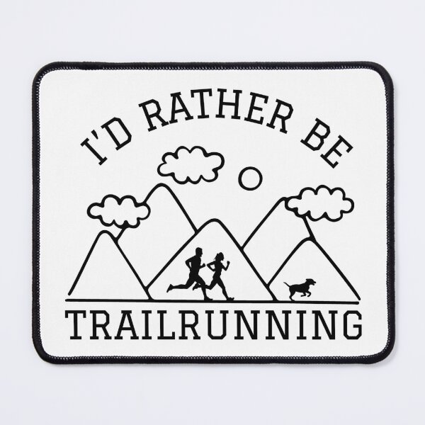 Item preview, Id rather be trail running mountains and runners with a dog designed and sold by wejollydigitals.