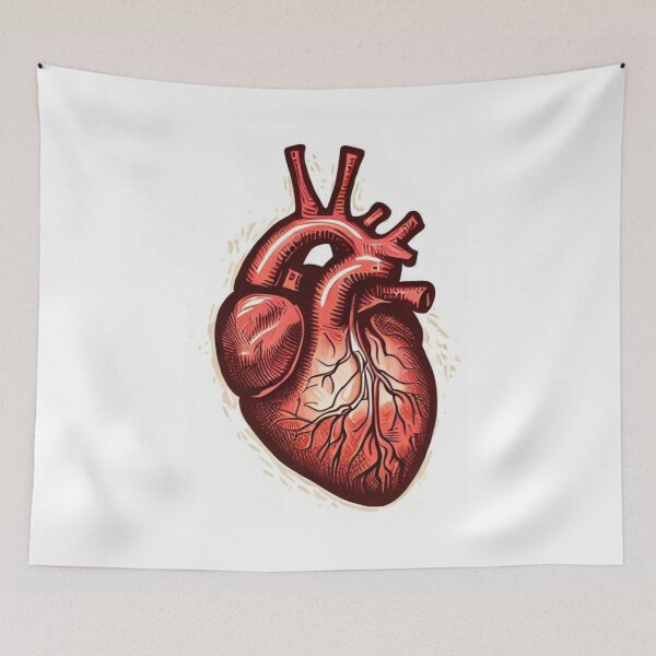 Item preview, Anatomical Heart: A Realistic and Detailed Artwork designed and sold by attpavitra.