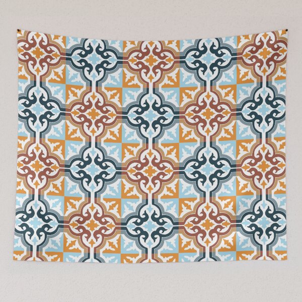 Item preview, Spanish tiles two colour pattern designed and sold by BosskaDesign.