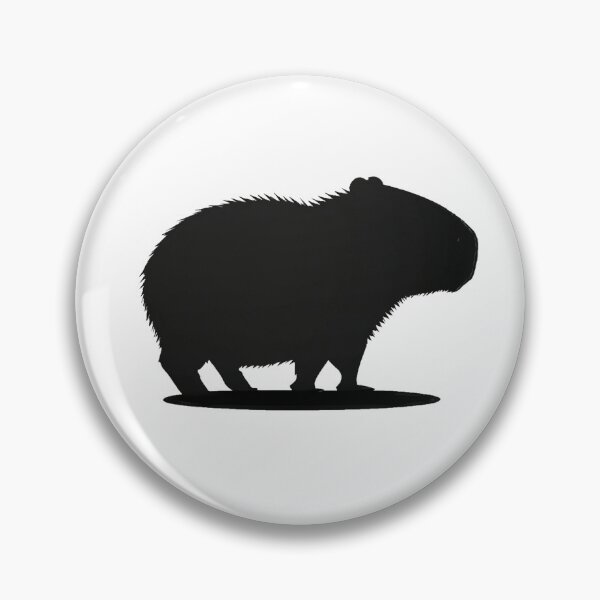 Item preview, Capybara silhouette shadow Black white and pattern designed and sold by happy-capy.