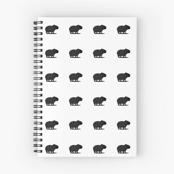 Item preview, Capybara silhouette shadow Black white and pattern designed and sold by happy-capy.