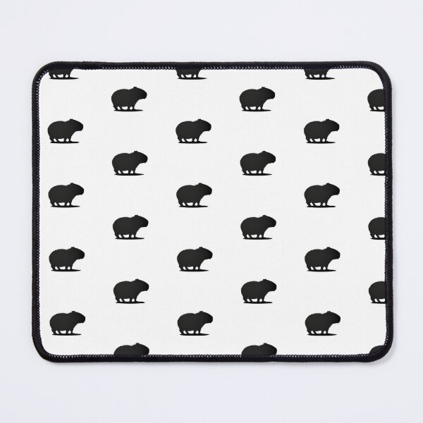 Item preview, Capybara silhouette shadow Black white and pattern designed and sold by happy-capy.