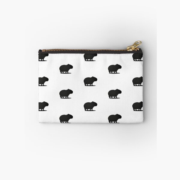 Item preview, Capybara silhouette shadow Black white and pattern designed and sold by happy-capy.