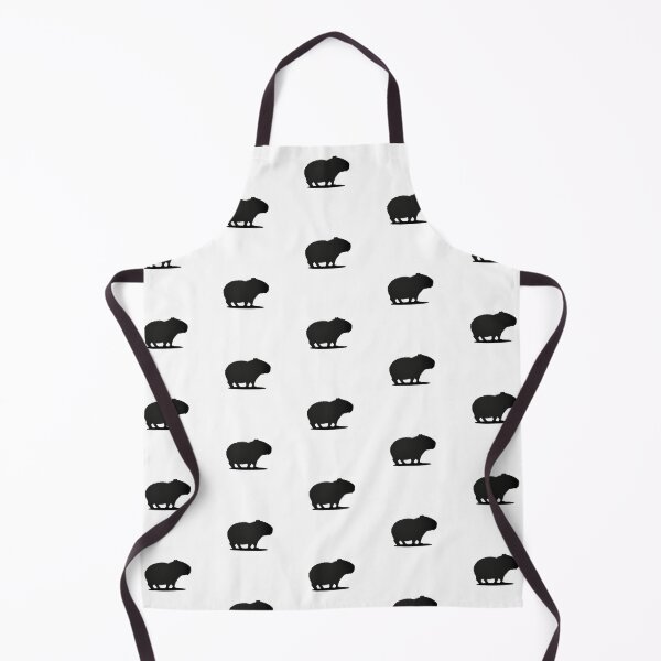 Item preview, Capybara silhouette shadow Black white and pattern designed and sold by happy-capy.