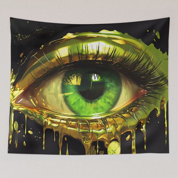 Item preview, "Green-Eyed Wonder" designed and sold by Art-Vortex-fr.