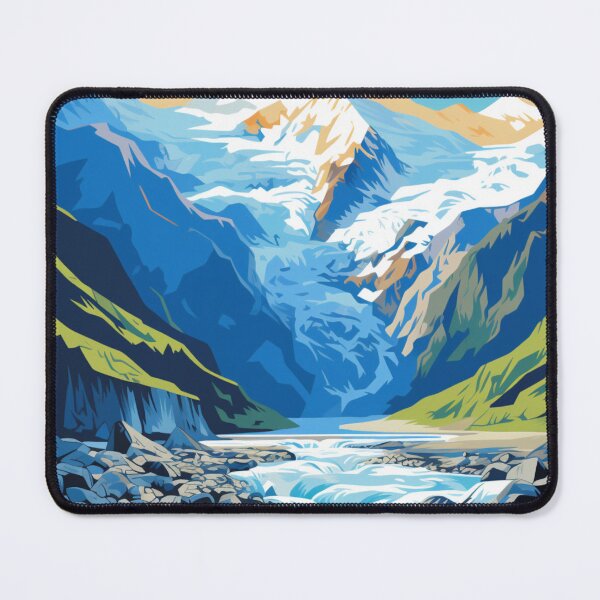 Item preview, A Pop Art Travel Print of the Franz Josef Glacier - New Zealand designed and sold by StudioRedKoala.
