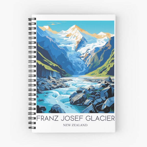 Item preview, A Pop Art Travel Print of the Franz Josef Glacier - New Zealand designed and sold by StudioRedKoala.