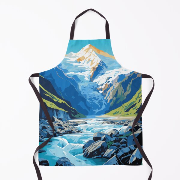 Item preview, A Pop Art Travel Print of the Franz Josef Glacier - New Zealand designed and sold by StudioRedKoala.