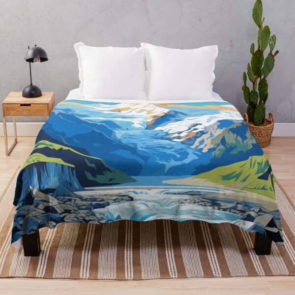 Item preview, A Pop Art Travel Print of the Franz Josef Glacier - New Zealand designed and sold by StudioRedKoala.