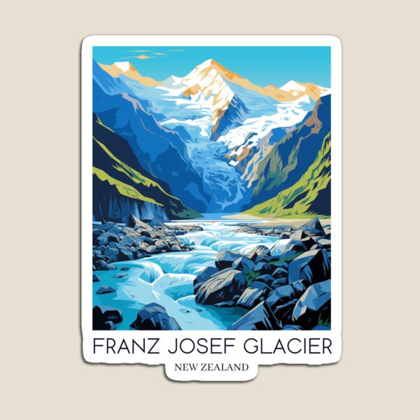 Item preview, A Pop Art Travel Print of the Franz Josef Glacier - New Zealand designed and sold by StudioRedKoala.