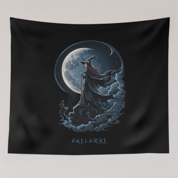 Item preview, Witch and moon with stars, Akelarre designed and sold by tarod7.