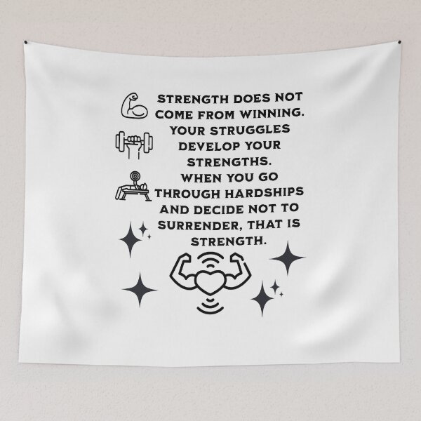 Item preview, Strength does not come from winning. Your struggles develop your strengths. When you go through hardships and decide not to surrender, that is strength designed and sold by Buyfastcart.