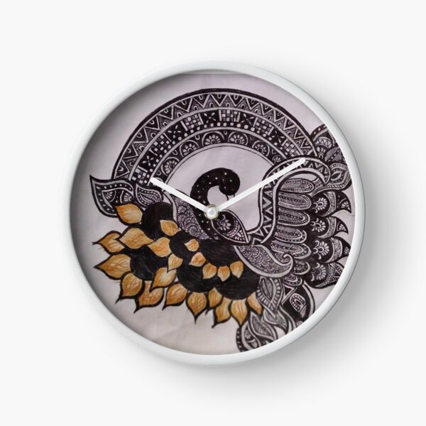 Item preview, Peacock Pen drawing. White background. Hand artwork. designed and sold by abinashm12.