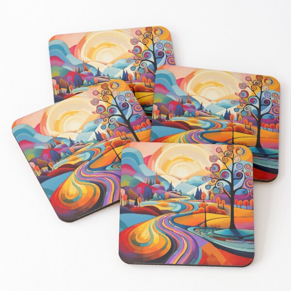Item preview, Abstract Rainbow River  designed and sold by Neika Shimm Designs.