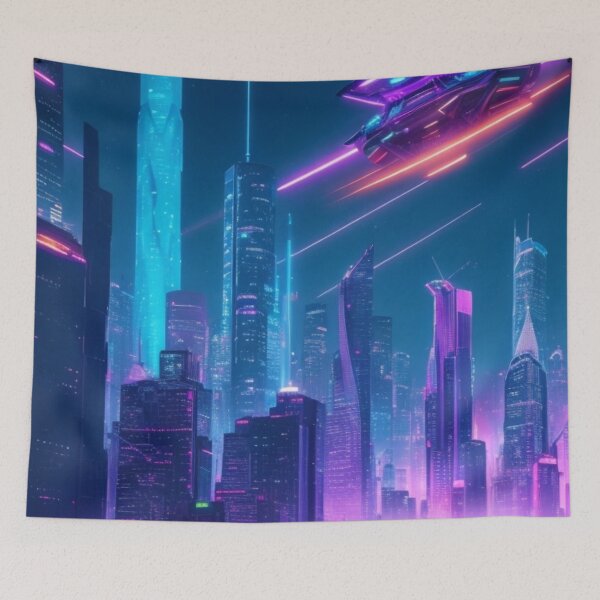 Item preview, Neon cybercity designed and sold by mikaws.