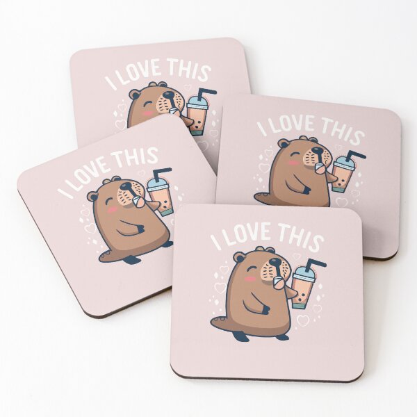 Item preview, boba tea capybara love bubble tea designed and sold by Koolzilla.