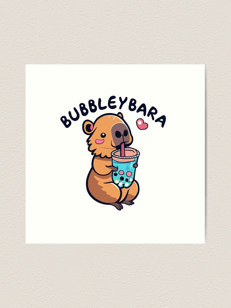 Cute Capybara Loves Bubble Tea by rustydoodle in 2023