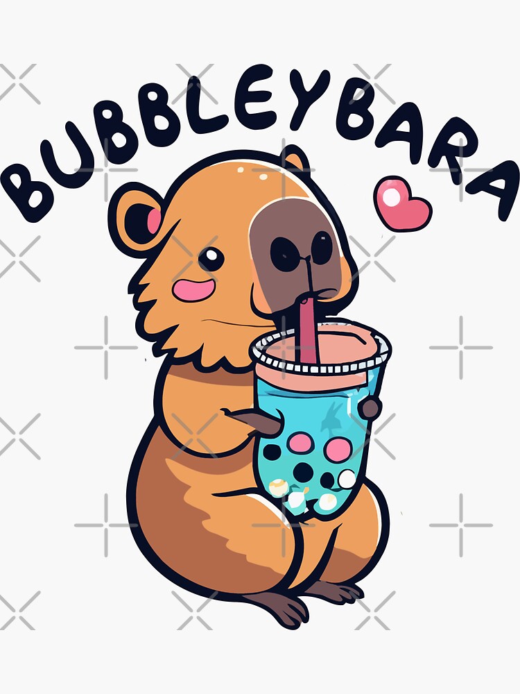 Cute Capybara Loves Bubble Tea by rustydoodle in 2023