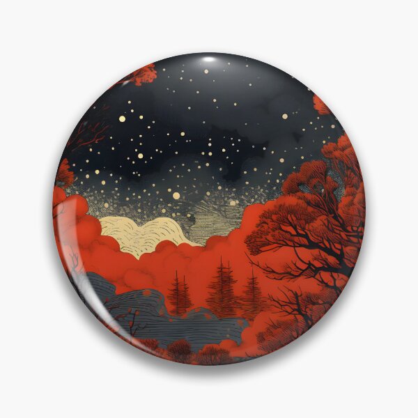 Item preview, Natural Landscape of Autumn Woods, Full Moon and Night Starry Sky designed and sold by Je-we.