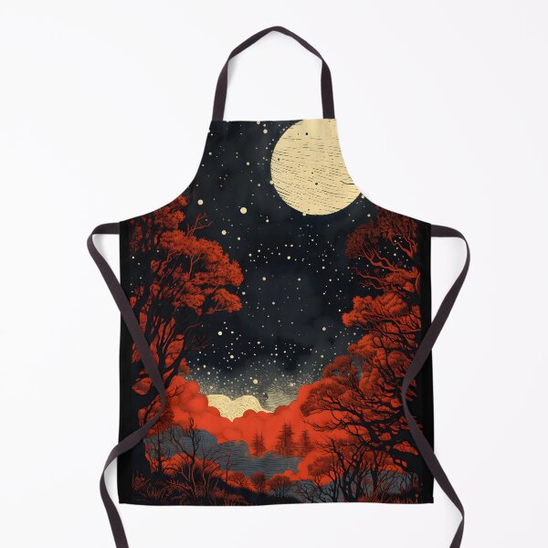 Item preview, Natural Landscape of Autumn Woods, Full Moon and Night Starry Sky designed and sold by Je-we.