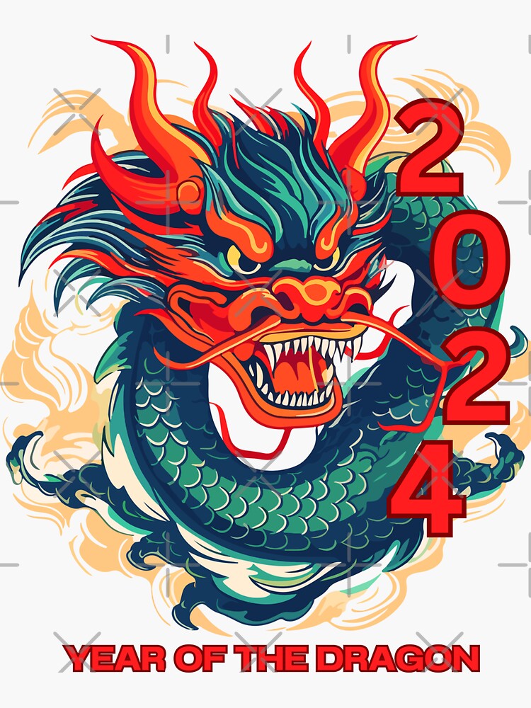 2024 New Year Decoration Sticker, Chinese Year Of The Dragon