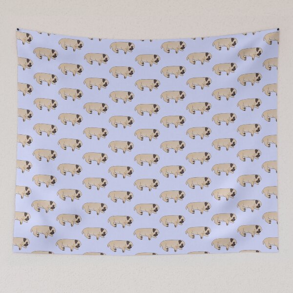 Item preview, Cute sleeping pug dog illustration  designed and sold by Yaragold.