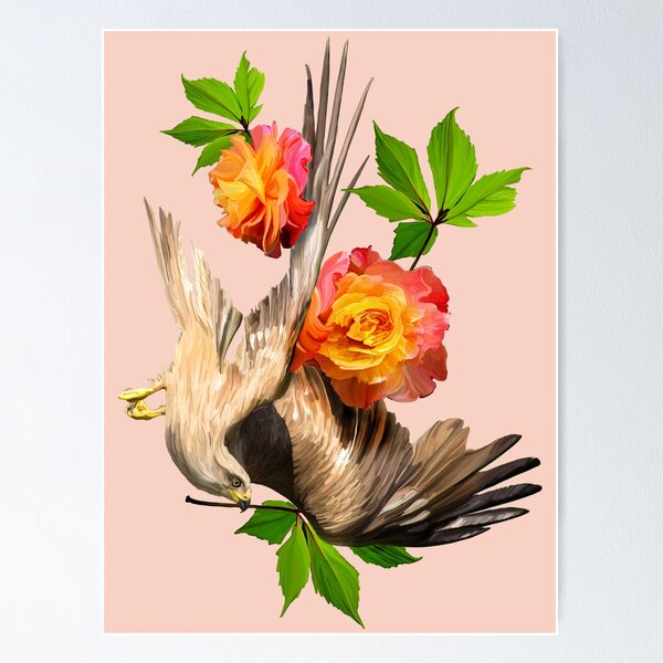 Item preview, Eagle whit flowers - Pink version designed and sold by ESAR-planet.