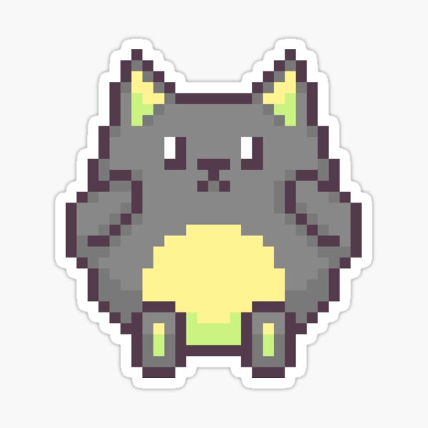 Cute Cat Pixel Art  Sticker for Sale by Jaade Santos Ferreira