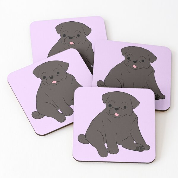 Item preview, Cute black pug dog illustration  designed and sold by Yaragold.