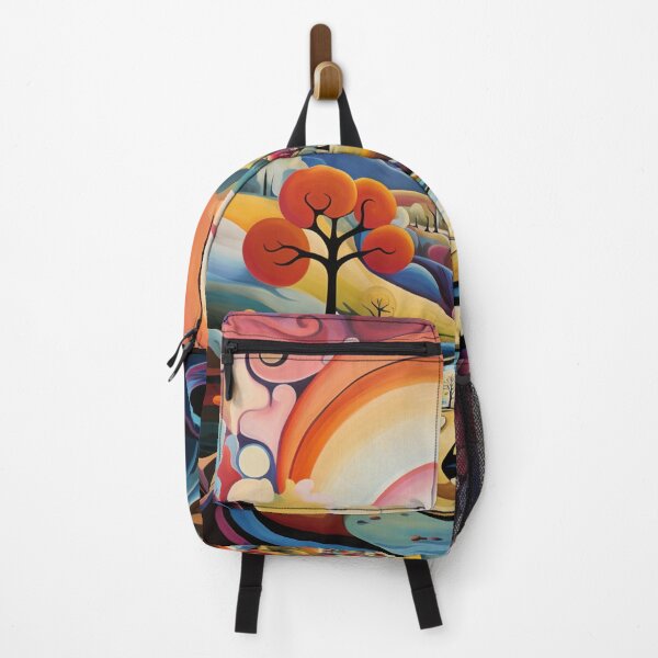 Item preview, Rainbow Village Abstract Painting designed and sold by Neika Shimm Designs.