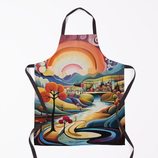 Item preview, Rainbow Village Abstract Painting designed and sold by Neika Shimm Designs.