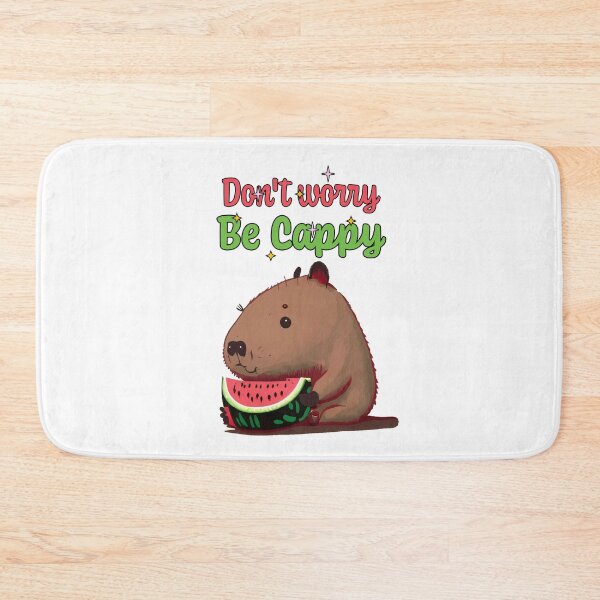 Item preview, Dont worry be Cappy - Cute Capybara eating watermelon designed and sold by happy-capy.