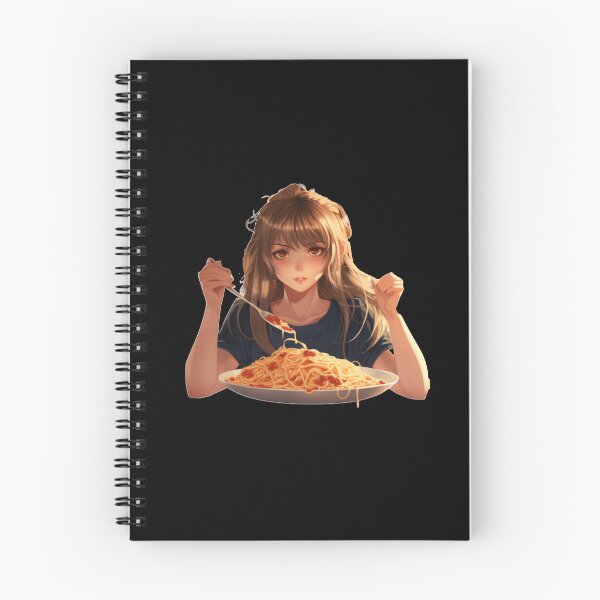 Item preview, Anime Girl Eating Spaghetti designed and sold by Lab4YourStyle.