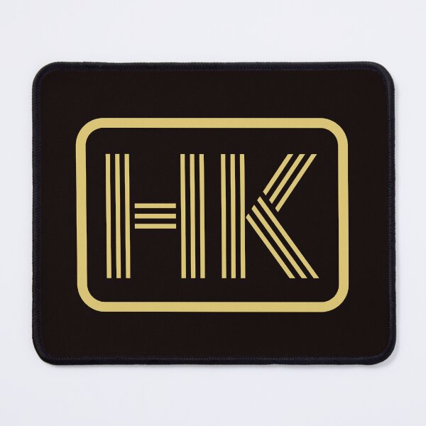 Item preview, HK Initials Gold Geometric Letters designed and sold by Jeallan Designs.
